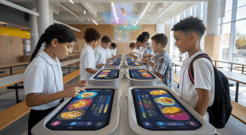 digital lunch tray layout