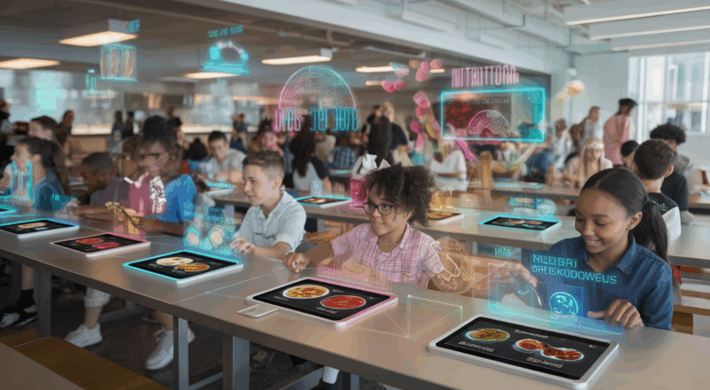 digital lunch tray layout